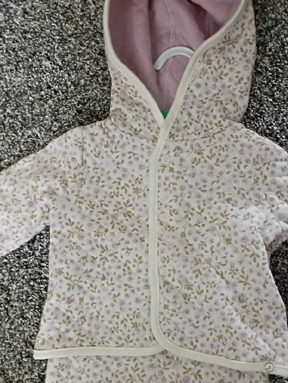 Kids Hooded Pajama Set in Light Pink Floral